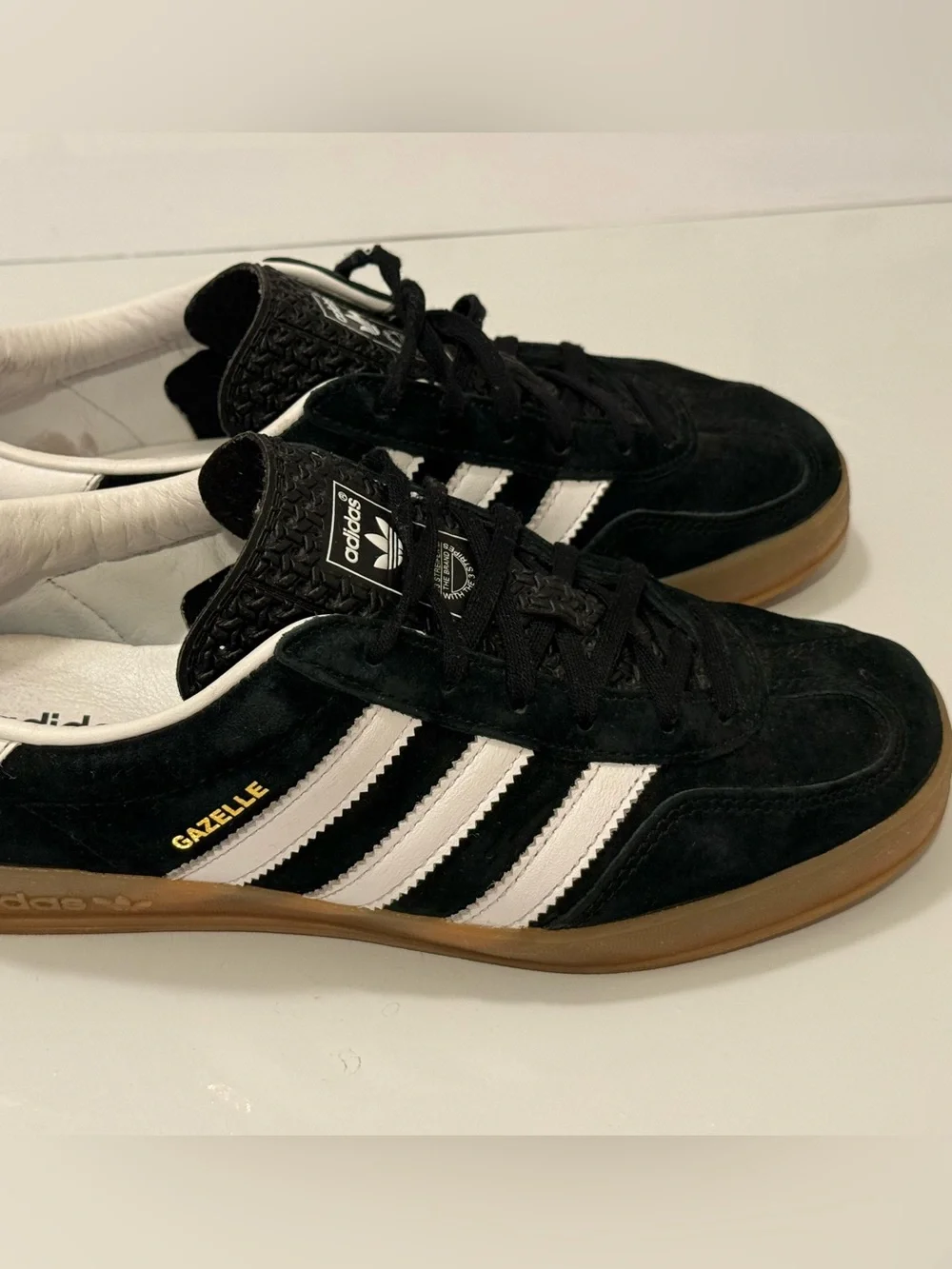 Adidas Gazelle Indoor Black White Gum Sneakers US 5.5 / EU 38